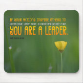 John Quincy Adams Inspiration Zitat "Leader" Mousepad (Vorne)