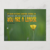 John Quincy Adams Inspiration Zitat "Leader" Postkarte (Vorderseite)