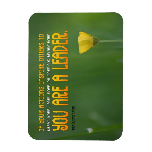 John Quincy Adams Inspirational Quotenführer Flexi Magnet (Vertikal)