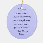 John Quincy Adams Leadership Zitat Keramik Ornament (Links)