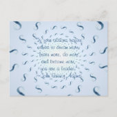 John Quincy Adams Leadership Zitat Postkarte (Vorderseite)