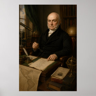 John Quincy Adams Ölporträt   6. Präsident Poster