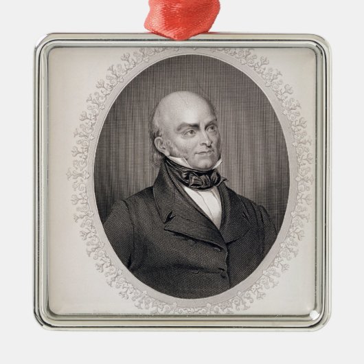 John Quincy Adams Ornament Aus Metall (Vorne)