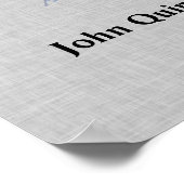 John Quincy Adams Patriotisches Zitat Poster (Ecke)