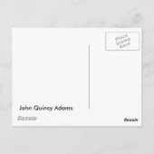 John Quincy Adams Postkarte (Rückseite)