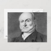 John Quincy Adams Postkarte (Vorne/Hinten)