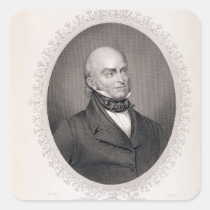 John Quincy Adams Quadratischer Aufkleber