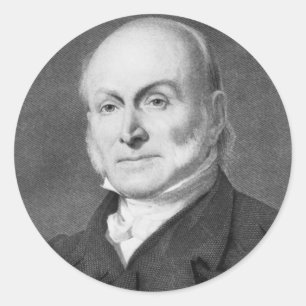 John Quincy Adams Runder Aufkleber