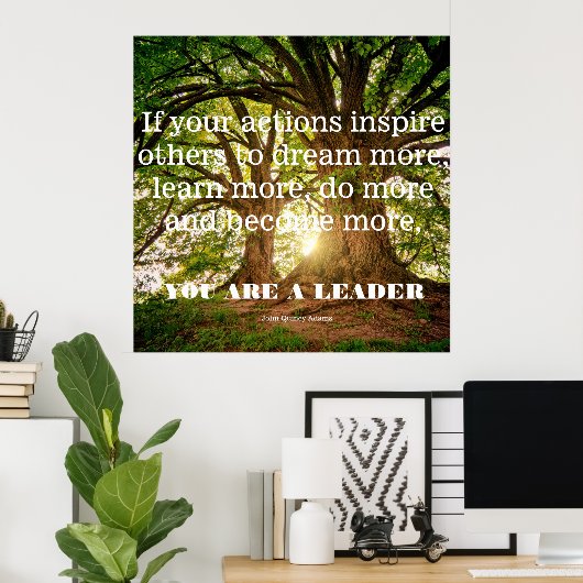 John Quincy Adams. Wenn du Taten inspiriere andere Poster (Heimbüro)
