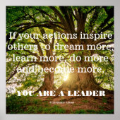 John Quincy Adams. Wenn du Taten inspiriere andere Poster (Vorne)