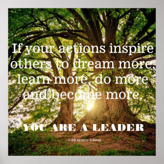 John Quincy Adams. Wenn du Taten inspiriere andere Poster (Vorne)