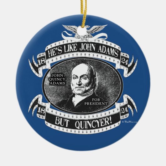 John Quincy Adamspräsidentenkampagne Keramikornament (Vorne)