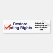 John R. Lewis Voting Rights AdvancAct Autoaufkleber (Vorne)