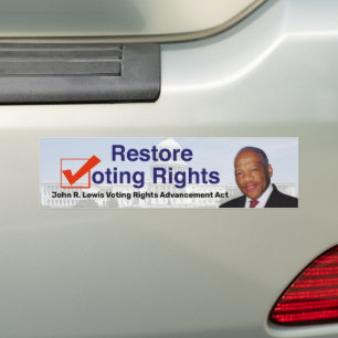 John R. Lewis Voting Rights AdvancAct Autoaufkleber