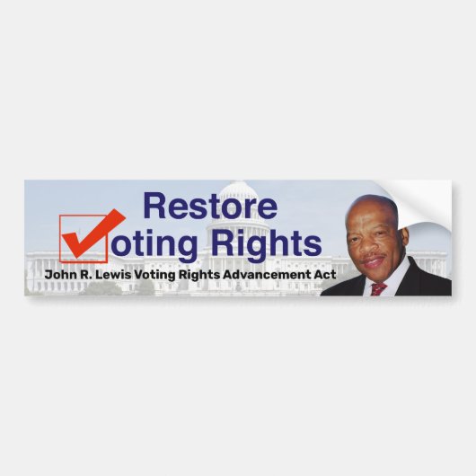 John R. Lewis Voting Rights AdvancAct Autoaufkleber (Vorne)