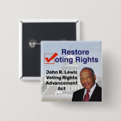 John R. Lewis Voting Rights AdvancAct Button (Vorne & Hinten)