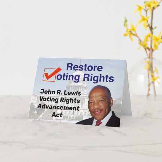 John R. Lewis Voting Rights AdvancAct Karte (Gelbe Blume)