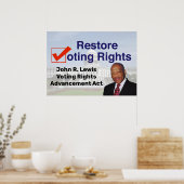 John R. Lewis Voting Rights AdvancAct Poster (Küche)