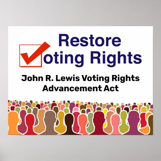 John R. Lewis Voting Rights AdvancAct Poster (Vorne)