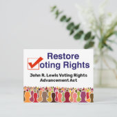 John R. Lewis Voting Rights AdvancAct Postkarte (Stehend Vorderseite)