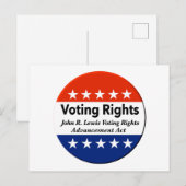 John R. Lewis Voting Rights AdvancAct Postkarte (Vorne/Hinten)