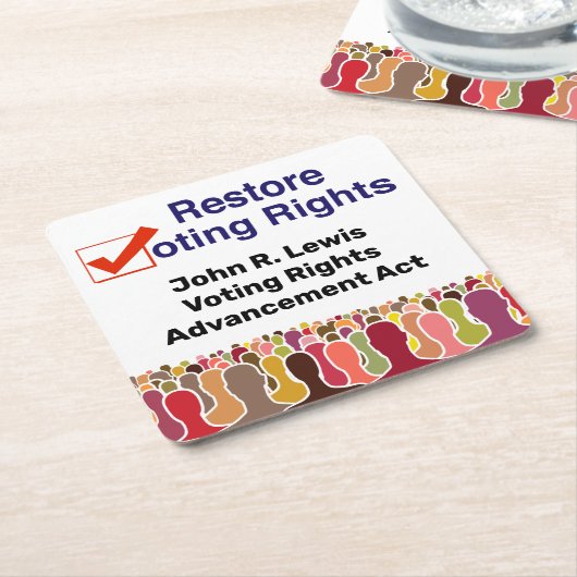 John R. Lewis Voting Rights AdvancAct Rechteckiger Pappuntersetzer (angewinkelt)