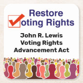 John R. Lewis Voting Rights AdvancAct Rechteckiger Pappuntersetzer (Vorderseite)