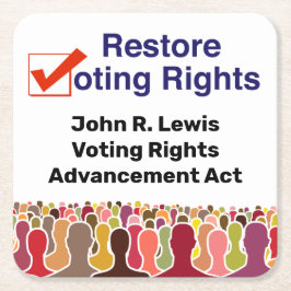 John R. Lewis Voting Rights AdvancAct Rechteckiger Pappuntersetzer