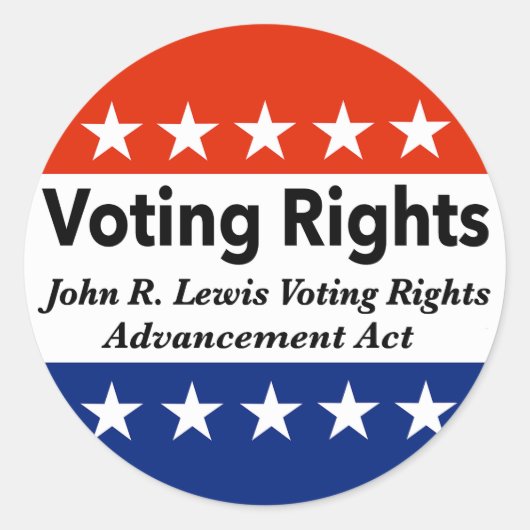 John R. Lewis Voting Rights AdvancAct Runder Aufkleber (Vorderseite)