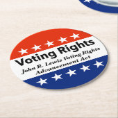 John R. Lewis Voting Rights AdvancAct Runder Pappuntersetzer (Angewinkelt)
