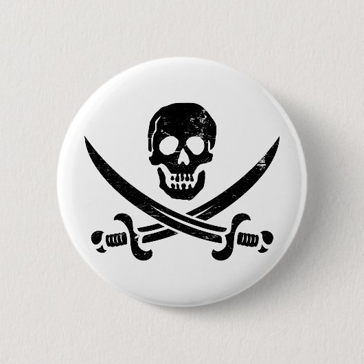 John Rackham (Calico Jack) Pirate Flag Piratenflag Button (Vorderseite)