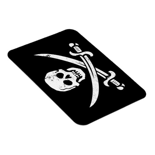 John Rackham (Calico Jack) Pirate Flag Piratenflag Magnet (Rechte Seite)