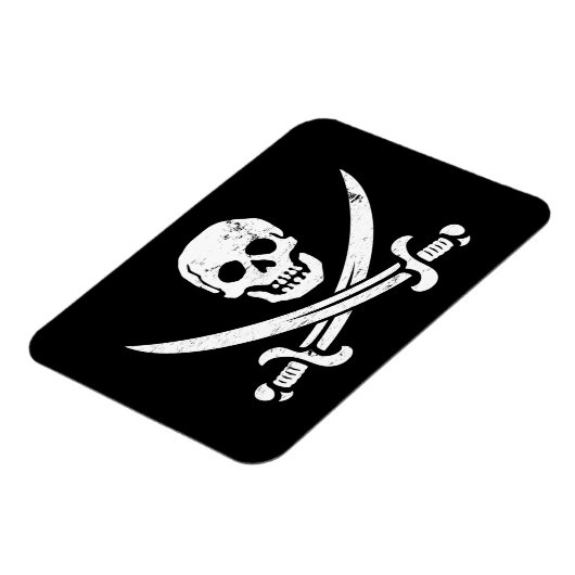 John Rackham (Calico Jack) Pirate Flag Piratenflag Magnet (Linke Seite)