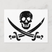 John Rackham (Calico Jack) Pirate Flag Piratenflag Postkarte (Vorderseite)