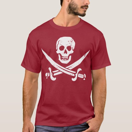John Rackham (Calico Jack) Pirate Flag Piratenflag T-Shirt (Vorderseite)