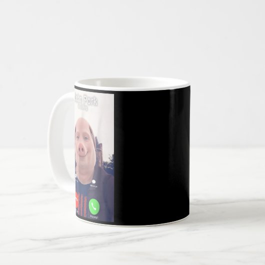 John Rk Is Calling Funny Answer Call Phone Kaffeetasse (Vorderseite Links)