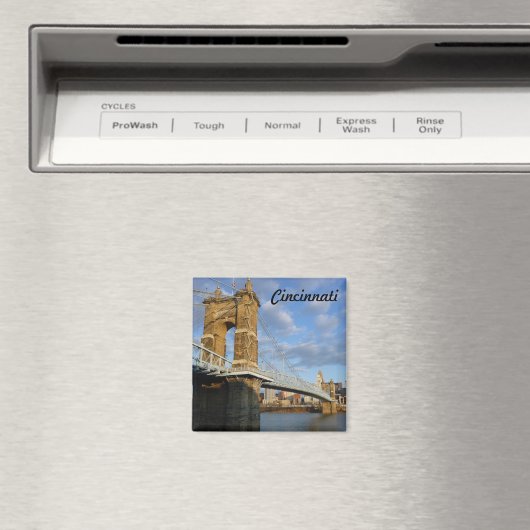 John Roebling Bridge Cincinnati Foto Magnet (In Situ (Geschirrspüler))