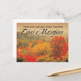 John Ruskin Inspirational Zitat "Masterpiece" Postkarte