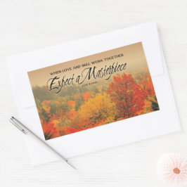 John Ruskin Inspirational Zitat "Masterpiece" Rechteckiger Aufkleber