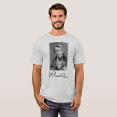 John Ruskin Portrait und Unterschrift T-Shirt (Vorne ganz)