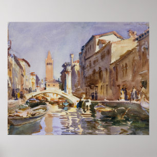 John-Sänger Sargent - venezianischer Kanal Poster