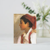 John Sargent - Leiter eines neapolitanischen Junge Postkarte (Stehend Vorderseite)