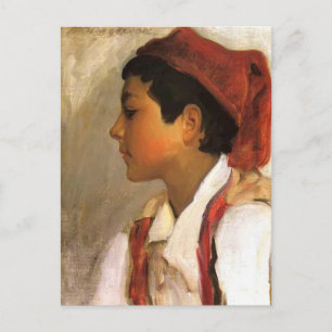 John Sargent - Leiter eines neapolitanischen Junge Postkarte