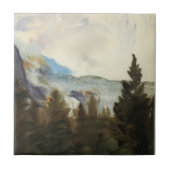 John Sargent: Purtud Tannenbäume und Schnee-Berge Fliese (Vorderseite)