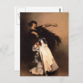 John Sargent-Spanish Dancer, Studium für 'El Jaleo Postkarte (Vorne/Hinten)