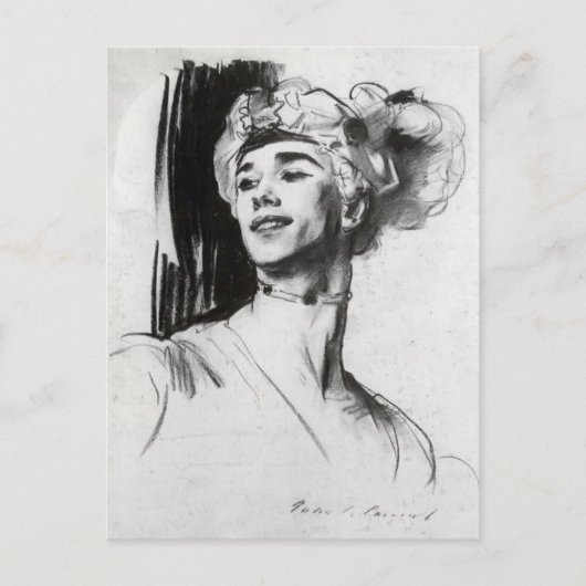 John Sargent: Vaslav Nijinsky in Le Pavillon Postkarte (Vorderseite)