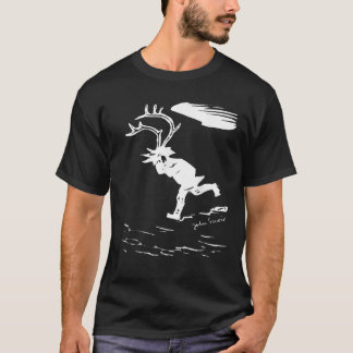 John Savio Sami Kunst Lappland Rentier Mann Geweih T-Shirt