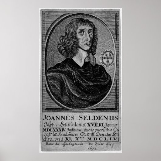 John Selden, 1672 Poster (Vorne)