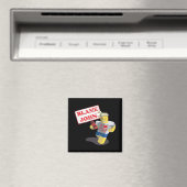 John Shedletsky Ich liebe frittiertes Hähnchen! Lu Magnet (In Situ (Geschirrspüler))