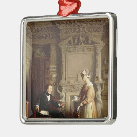 John Sheepshanks und sein Mädchen Silbernes Ornament (Links)